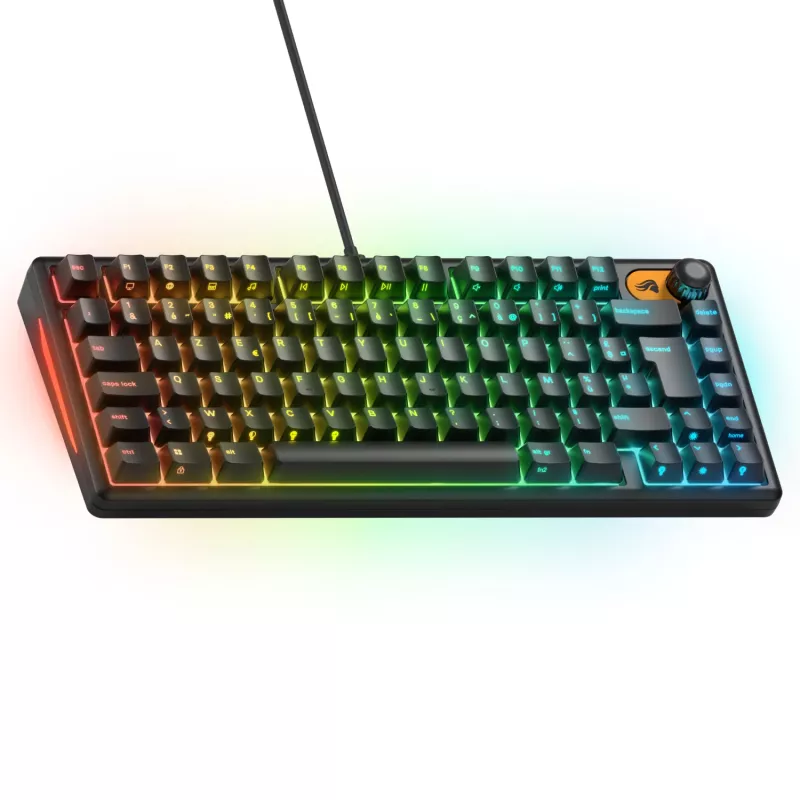 Glorious Gaming GMBK 75% Teclado USB AZERTY Francés Negro