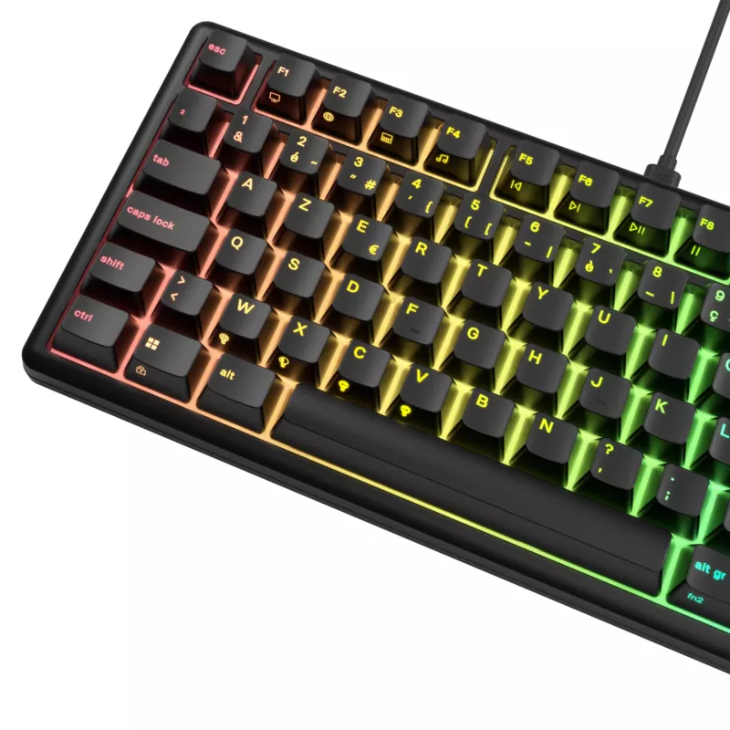 Glorious Gaming GMBK 75% Teclado USB AZERTY Francés Negro