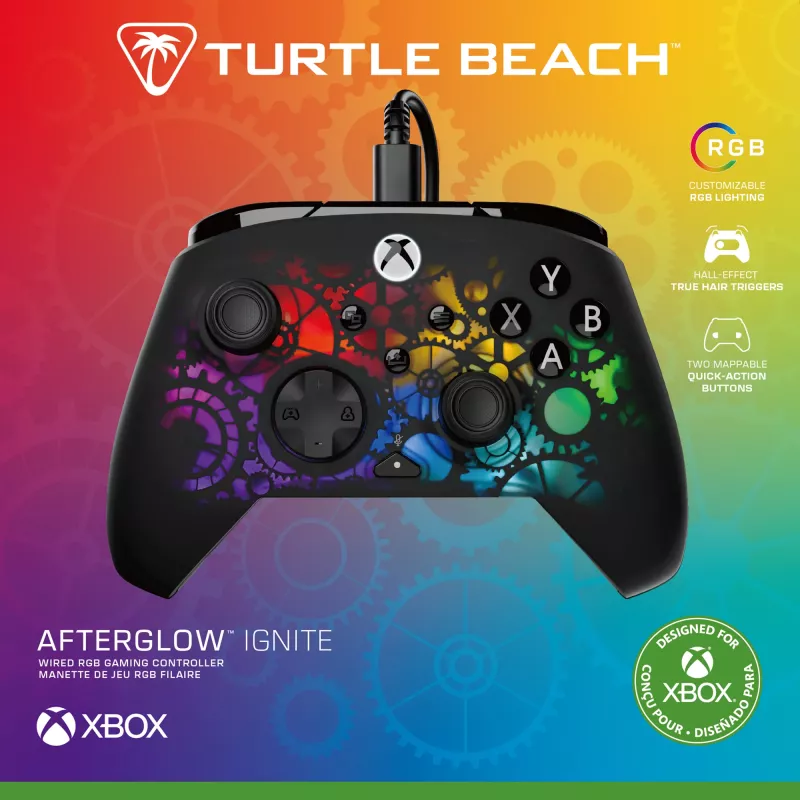 Mando Turtle Beach Afterglow Ignite Wired RGB Controlador iluminación RGB personalizable botones reasignables