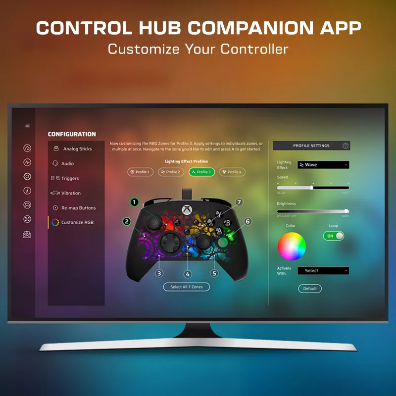 Mando Turtle Beach Afterglow Ignite Wired RGB Controlador iluminación RGB personalizable botones reasignables