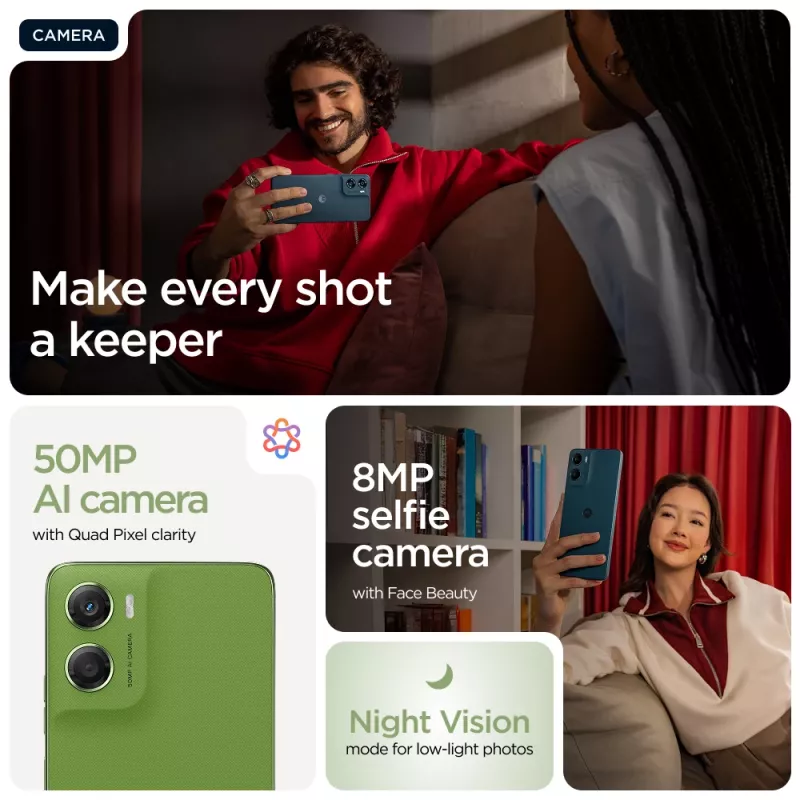 Motorola moto g06 17,5 cm (6,88 inch) Dual SIM Android 15 4G USB Type-C 4 GB 64 GB 5200 mAh Verde