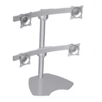 Chief Soporte de sobremesa para cuatro monitores plata