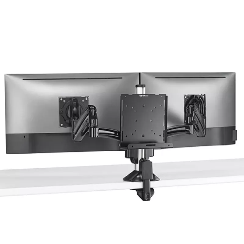 Kit de montaje Chief KRA232B – soporte de columna para thin client/PC, acero, negro, carga máx. 1,36 kg