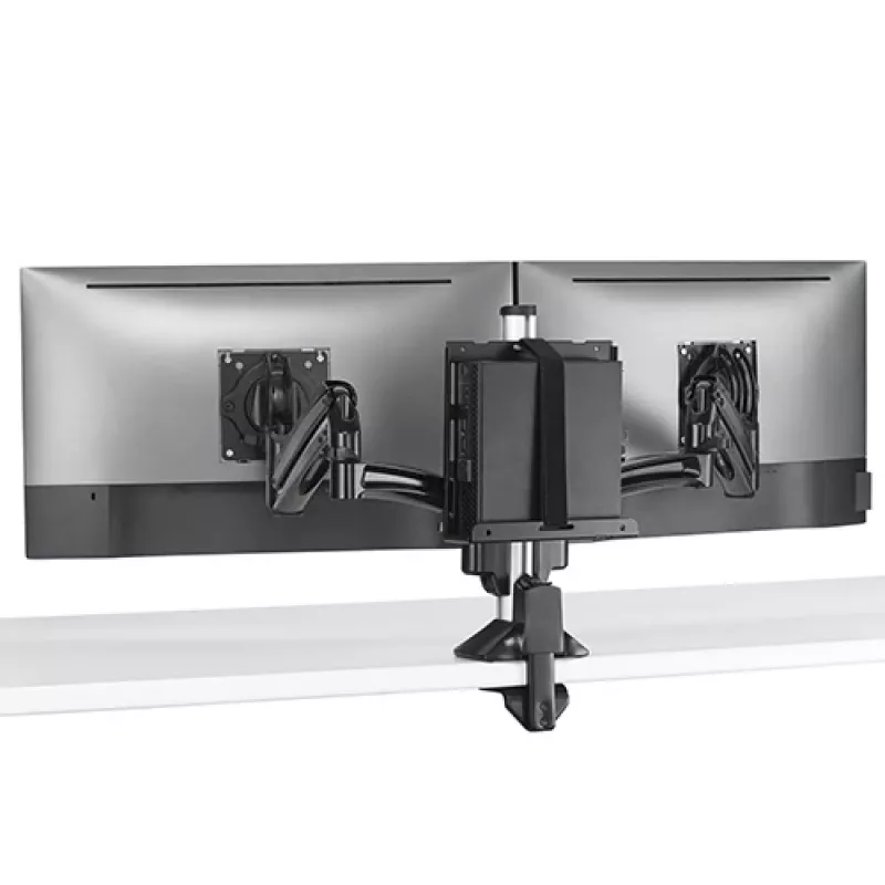 Kit de montaje Chief KRA232B – soporte de columna para thin client/PC, acero, negro, carga máx. 1,36 kg