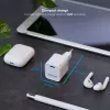 TooQ GAN cargador de pared USB-C/PD 30W, blanco, interior, AC, blanco
