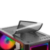 Mars Gaming MC-ART negro caja PC gaming ATX cristal templado doblemente pintado ARGB 12 modos ventilador 12cm