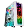 Mars Gaming MC-ART blanco caja PC gaming ATX cristal templado doblemente pintado ARGB 12 modos ventilador 120 mm