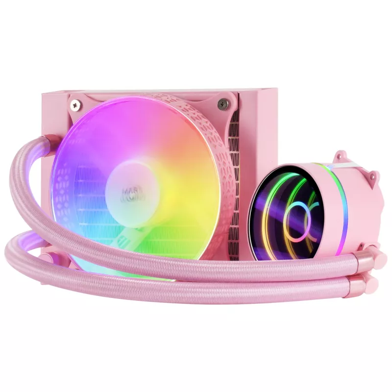 Mars Gaming ML-ONE120 rosa refrigeración líquida CPU TDP 200W espejo Infinity FRGB ventilador silencioso universal multisocket