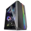 Mars Gaming MC-S1 negro caja PC gaming micro-ATX compacta iluminación ARGB 12 modos ventilador FRGB ventana lateral completa