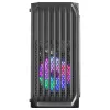 Mars Gaming MC-S2 Carcasa de PC gaming micro-ATX compacta negra con 2 ventiladores FRGB arcoíris, rejilla frontal y ventana lateral continua