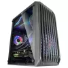 Mars Gaming MC-S2 Carcasa de PC gaming micro-ATX compacta negra con 2 ventiladores FRGB arcoíris, rejilla frontal y ventana lateral continua