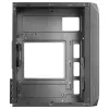 Mars Gaming MC-S2 Carcasa de PC gaming micro-ATX compacta negra con 2 ventiladores FRGB arcoíris, rejilla frontal y ventana lateral continua