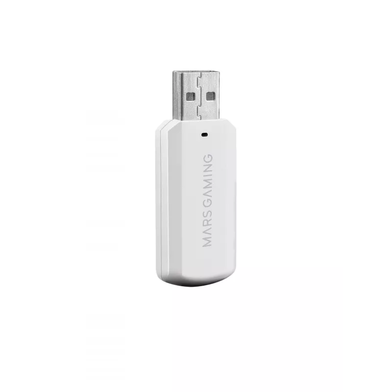 Mars Gaming MHW-100 Blanco Auriculares inalámbricos ARGB Flow con micrófono ENC desmontable, ultraligeros, cancelación activa ENC + pasiva de ruido, compatibilidad universal