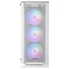 Mars Gaming MC-C Blanco Carcasa de PC ATX con panel frontal de malla metálica, ventana de cristal templado, 3 ventiladores FRGB frontales de 120 mm