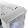 Mars Gaming MC-C Blanco Carcasa de PC ATX con panel frontal de malla metálica, ventana de cristal templado, 3 ventiladores FRGB frontales de 120 mm
