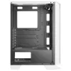 Mars Gaming MC-C Blanco Carcasa de PC ATX con panel frontal de malla metálica, ventana de cristal templado, 3 ventiladores FRGB frontales de 120 mm