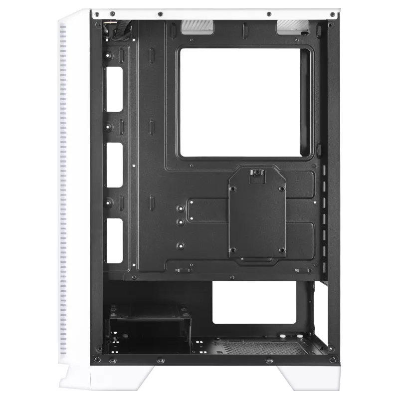 Mars Gaming MC-C Blanco Carcasa de PC ATX con panel frontal de malla metálica, ventana de cristal templado, 3 ventiladores FRGB frontales de 120 mm