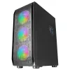 Mars Gaming MC-KX Negro Torre gaming E-ATX Premium con sistema FREEZER CPU, 5 ventiladores ARGB ultrasilenciosos, controlador ARGB y controlador RF, frontal de malla