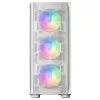 Mars Gaming MC-KX White Torre gaming E-ATX Premium con sistema FREEZER CPU, 5 ventiladores ARGB ultrasilenciosos, controlador ARGB y controlador RF, frontal de malla