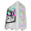 Mars Gaming MC-KX White Torre gaming E-ATX Premium con sistema FREEZER CPU, 5 ventiladores ARGB ultrasilenciosos, controlador ARGB y controlador RF, frontal de malla