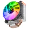 Mars Gaming MCPU-VR Negro Disipador de CPU con doble espejo infinito ARGB, 4 heatpipes HCT, 180 W TDP, ventilador PWM de 12 cm ultrasilencioso
