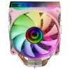 Mars Gaming MCPU-VR Rosa disipador de CPU Dual Infinity Mirror ARGB 4 heatpipes HCT TDP 180W ventilador PWM de 12cm ultrasilencioso