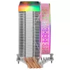 Mars Gaming MCPU-VR Rosa disipador de CPU Dual Infinity Mirror ARGB 4 heatpipes HCT TDP 180W ventilador PWM de 12cm ultrasilencioso
