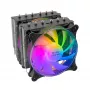 Mars Gaming MCPU-XT Negro disipador de CPU refrigeración Dual Tower 6 heatpipes HCT TDP 300W 2 ventiladores ARGB PWM de 12cm