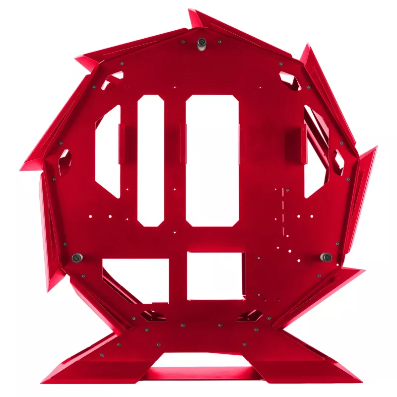 Mars Gaming MCORB Rojo Carcasa de PC gaming micro-ATX XL con diseño redondo personalizado y doble cristal templado
