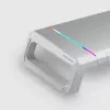 Mars Gaming MGS-ONE White Soporte para monitor Chroma RGB con tamaño ajustable, soporte para smartphone y tablet, USB 2.0 frontal