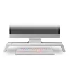 Mars Gaming MGS-ONE White Soporte para monitor Chroma RGB con tamaño ajustable, soporte para smartphone y tablet, USB 2.0 frontal