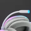 Mars Gaming MH-GLOW Blanco Auriculares 360° Full Chroma RGB Flow con micrófono con cancelación de ruido, diseño ultraligero, almohadillas de espuma viscoelástica, compatibilidad universal
