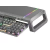 Mars Gaming MGS-ONE Negro Soporte para monitor Chroma RGB con tamaño ajustable, soporte para smartphone y tablet, USB 2.0 frontal