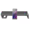 Mars Gaming MGS-ONE Negro Soporte para monitor Chroma RGB con tamaño ajustable, soporte para smartphone y tablet, USB 2.0 frontal