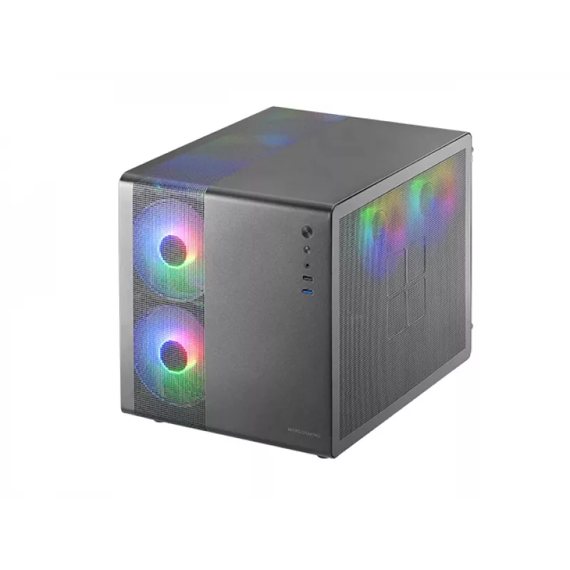 Mini Torre PC Mars Gaming MC-400 Blanco 2 ventiladores frontales de 120 mm