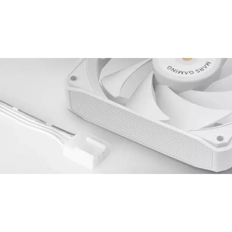 Mars Gaming MF-NCLX2W Ventilador para carcasa de ordenador 12 cm blanco 2 uds.