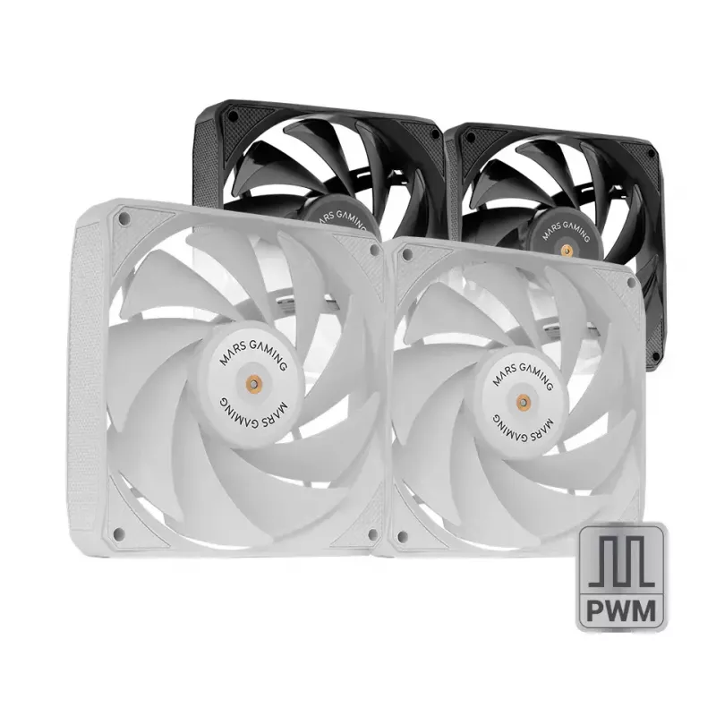 Mars Gaming MF-NCLX2W Ventilador para carcasa de ordenador 12 cm blanco 2 uds.