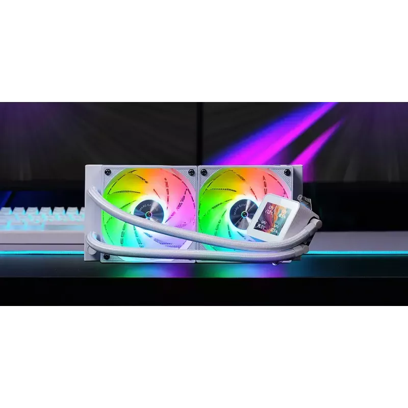 Mars Gaming ML-VISION240W Refrigeración líquida AIO para CPU, 240 mm, RGB, blanco