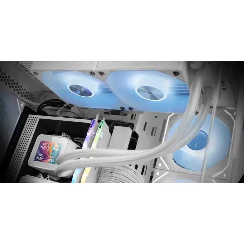 Mars Gaming ML-VISION240W Refrigeración líquida AIO para CPU, 240 mm, RGB, blanco