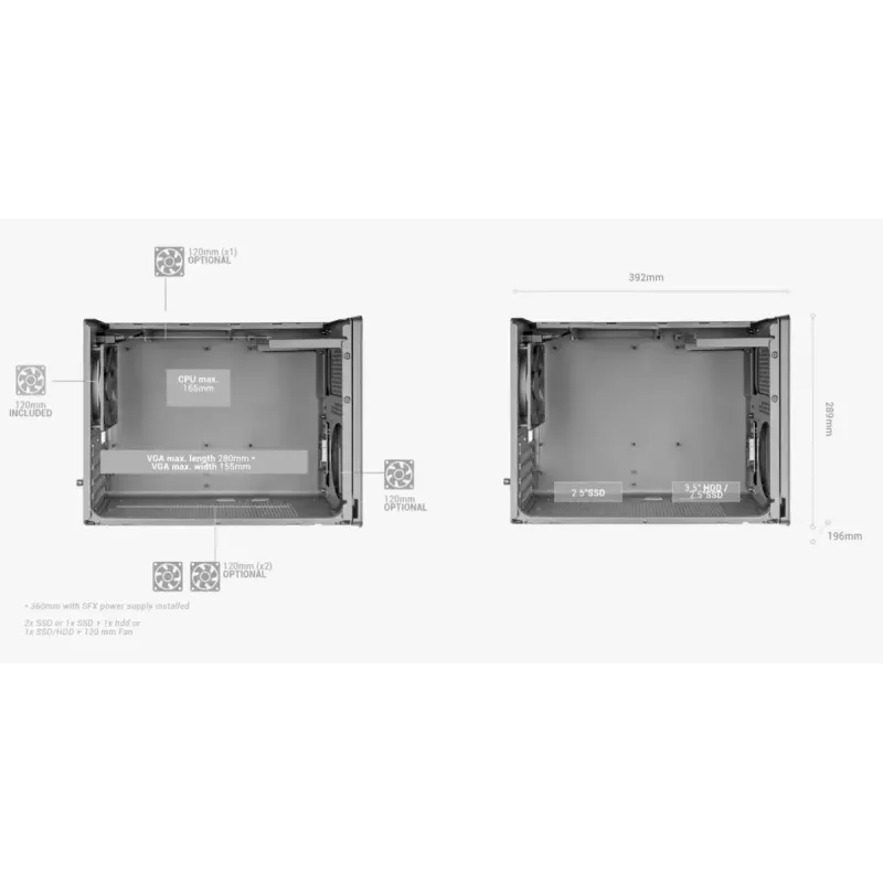 Caja de ordenador Mars Gaming MCXPSW mATX blanca