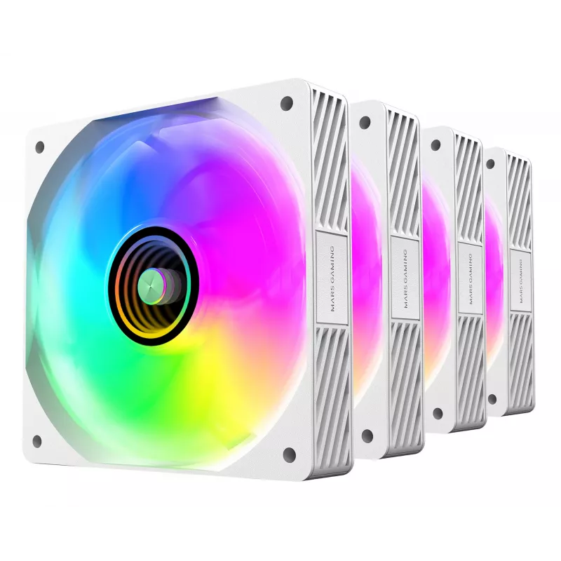 Mars Gaming MFSI4KITW Sistema de refrigeración para ordenador ventilador para caja de ordenador 12 cm blanco