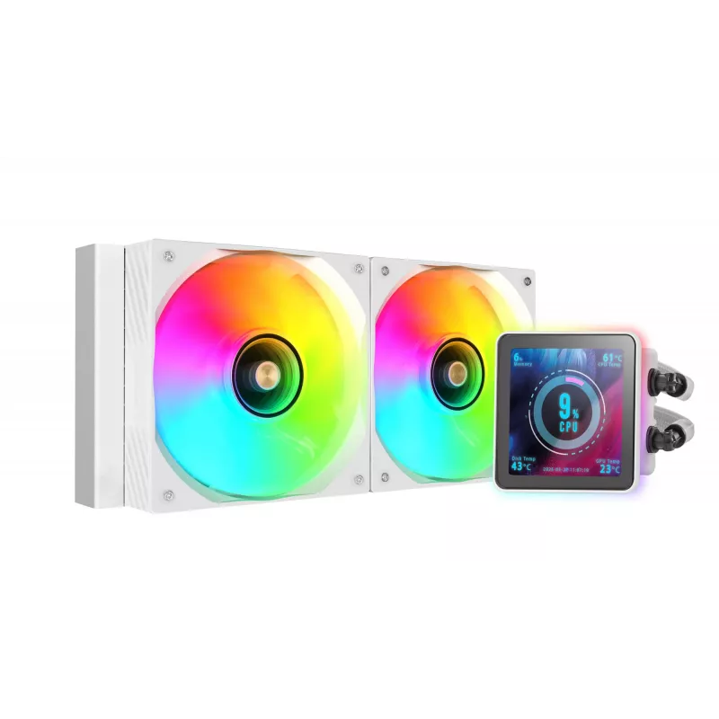 Mars Gaming ML-VISIONPRO240W Refrigeración líquida todo en uno para procesador 12 cm blanca 1 ud.