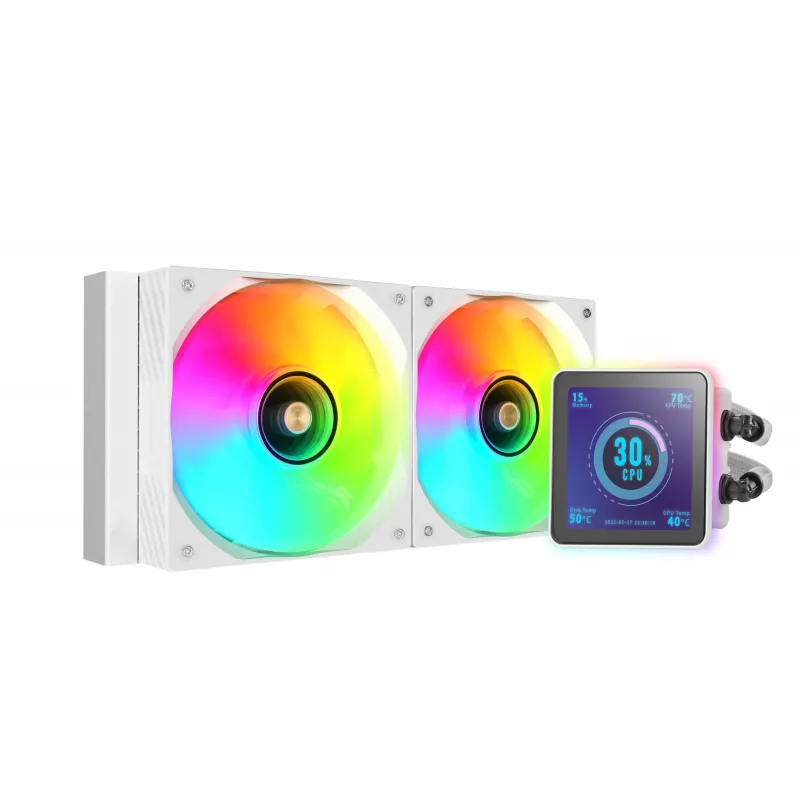 Mars Gaming ML-VISIONPRO240W Refrigeración líquida todo en uno para procesador 12 cm blanca 1 ud.