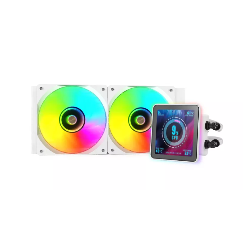 Mars Gaming ML-VISIONPRO240W Refrigeración líquida todo en uno para procesador 12 cm blanca 1 ud.