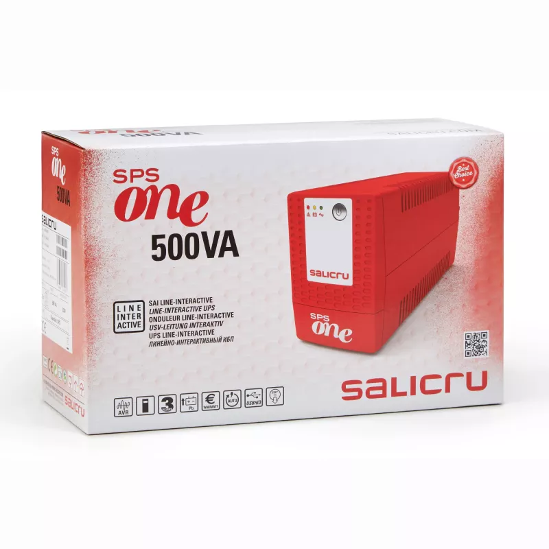 Salicru SPS 500 ONE, Line-Interactive, 0,5 kVA, 240 W, senoidal, 162 V, 290 V