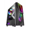 Mars Gaming MC777, caja de ordenador ATX, iluminación ARGB, negro, PC, negro, ATX, micro ATX, Mini-ITX, azul, verde, rojo, 15,8 cm, 31,8 cm