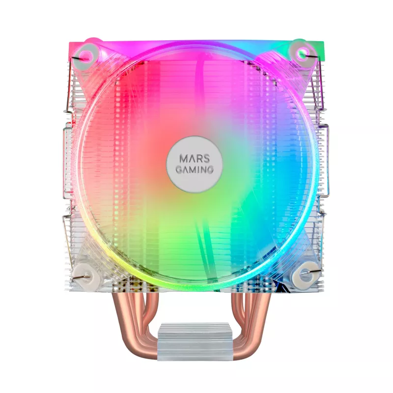 Mars Gaming MCPU66 disipador CPU Triple ARGB 6 heatpipes HCT TDP 220W 2 ventiladores 12cm