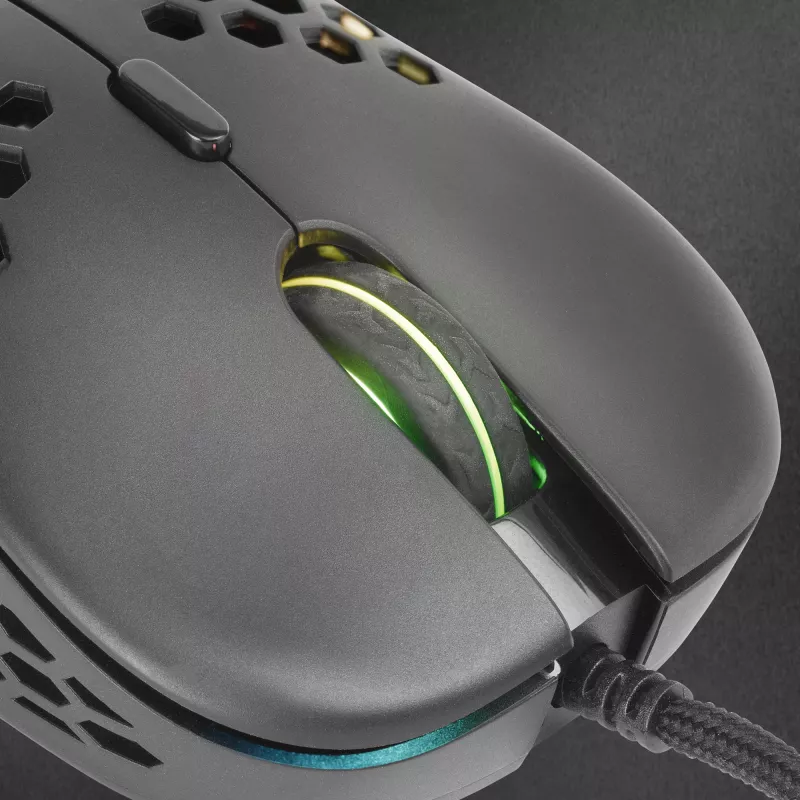 Mars Gaming MM55 negro ratón gaming RGB Chroma ultraligero 55g 12800 DPI interruptores mecánicos HUANO