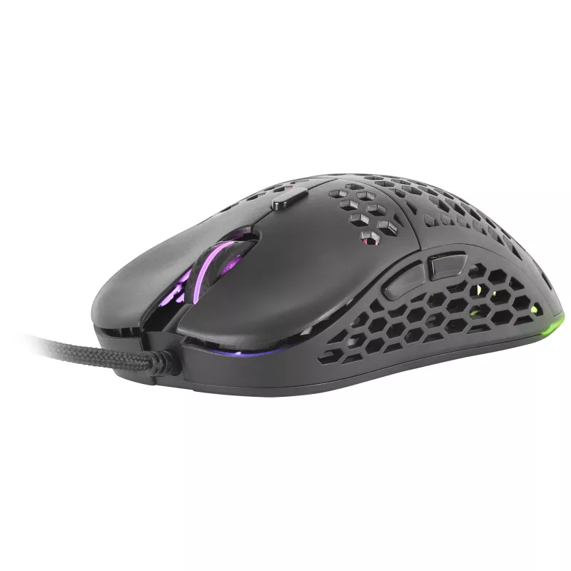 Mars Gaming MM55 negro ratón gaming RGB Chroma ultraligero 55g 12800 DPI interruptores mecánicos HUANO