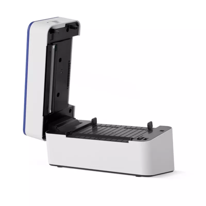 Impresora de etiquetas térmica directa HP HPKE100 203 x 203 DPI 127 mm/s con cable USB blanco/azul